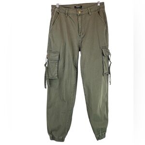 American Bazi Olive Green Cargo Jogger Pants High Rise Sz M